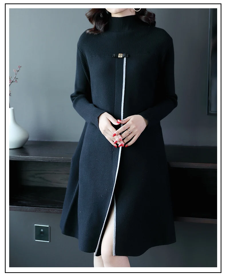 outside temperament turtleneck knitting render unlined upper garment of new comfortable sweater coat in autumn