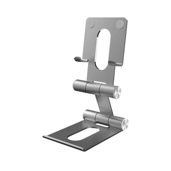 

Portable Metal Bracket Holder Multifunctional Desktop Bracket for Cellphone Dual Axis Folding Suitable for Mobile Phone/Tablet