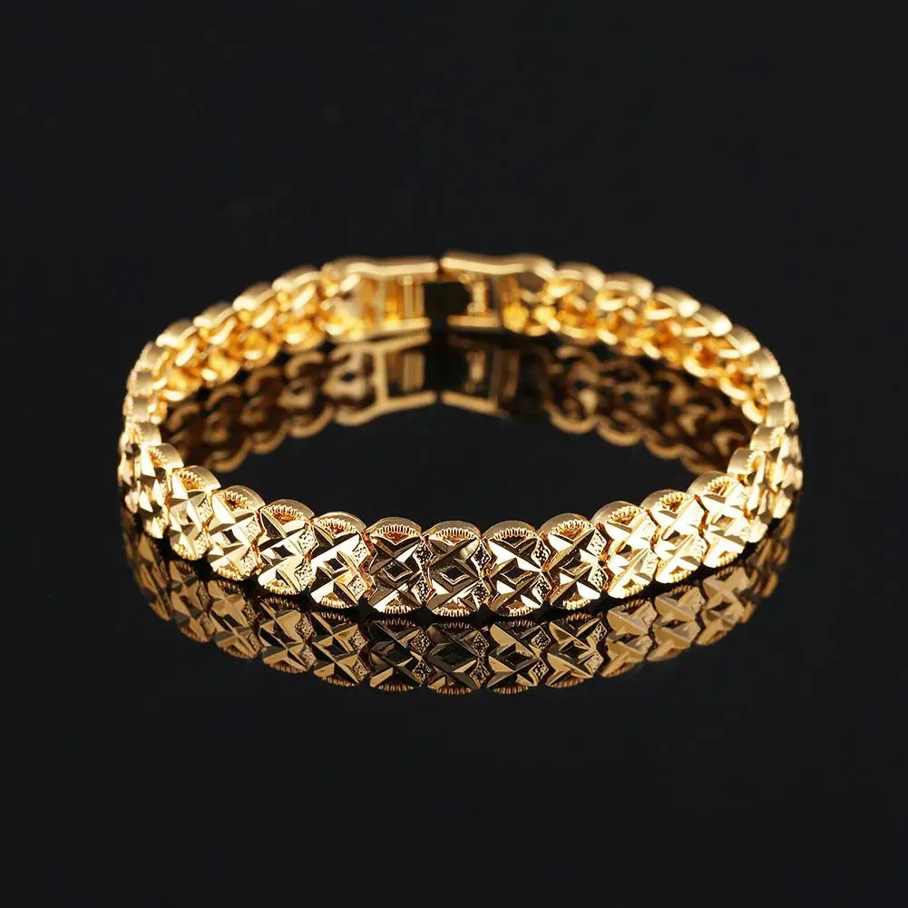 Chic Unisex Simple Gold Plating Hollow Base Chain Charm Bracelet Wrist Jewelry | Украшения и аксессуары