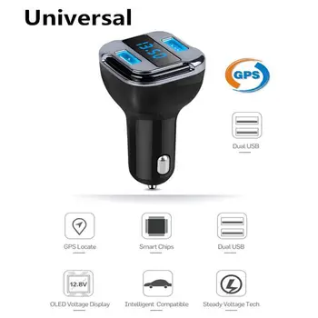 

2 in 1 GPS Car Charger Dual USB + GPS Tracker Locator Real Time Tracking Device Detector Voltmeter