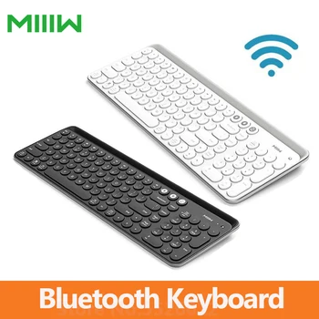 

MIIIW Bluetooth Dual Mode Keyboard 102 Keys 2.4GHz Multisystem Compatible Windows PC Mac Wireless Portable Keyboard