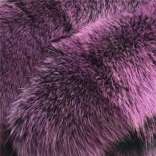 Purple frost Женское длинное пальто из натурального Лисьего меха наивысшего качества, Зимняя Толстая теплая верхняя одежда со съемными рукавами и подолом, модное зимнее меховое пальто - Цвет: Purple frost