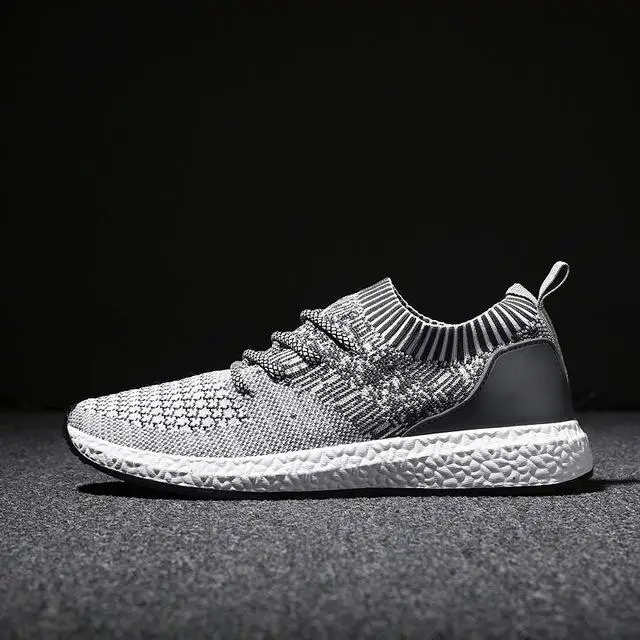 2503Grey Men Running Shoes Casual Mesh Sneakers Outdoor Sport Shoes Breathable White Jogging Shoes Comfortable Shoe chaussure homme - Цвет: 2503Grey
