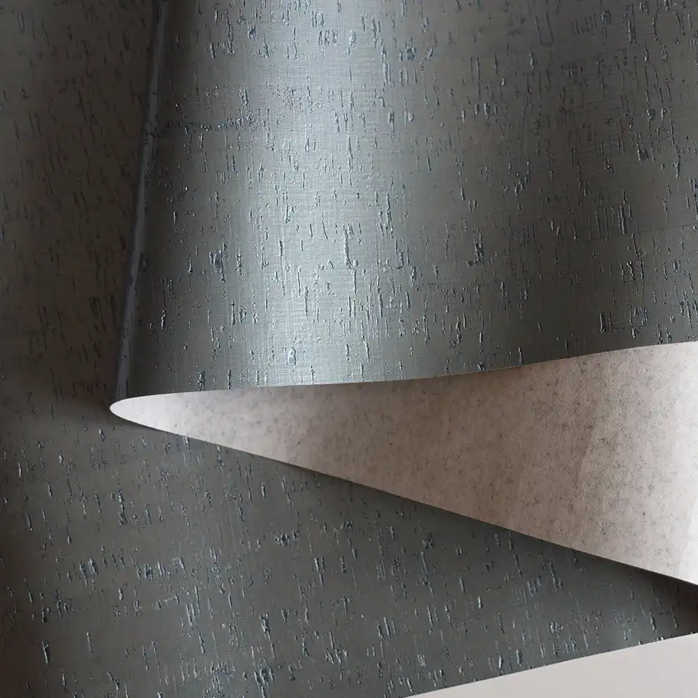 私の風 0 91 5 5m ロール竹ノットスカイグレーカラーコルクメタリック壁紙 壁紙 Aliexpress