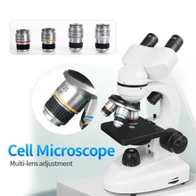 Microscópio composto biológico do laboratório do diodo emissor de luz de digitas do microscópio de hd do zumbido 6000x-15000x com ocular 10x e 50x do largo-campo para o laboratório