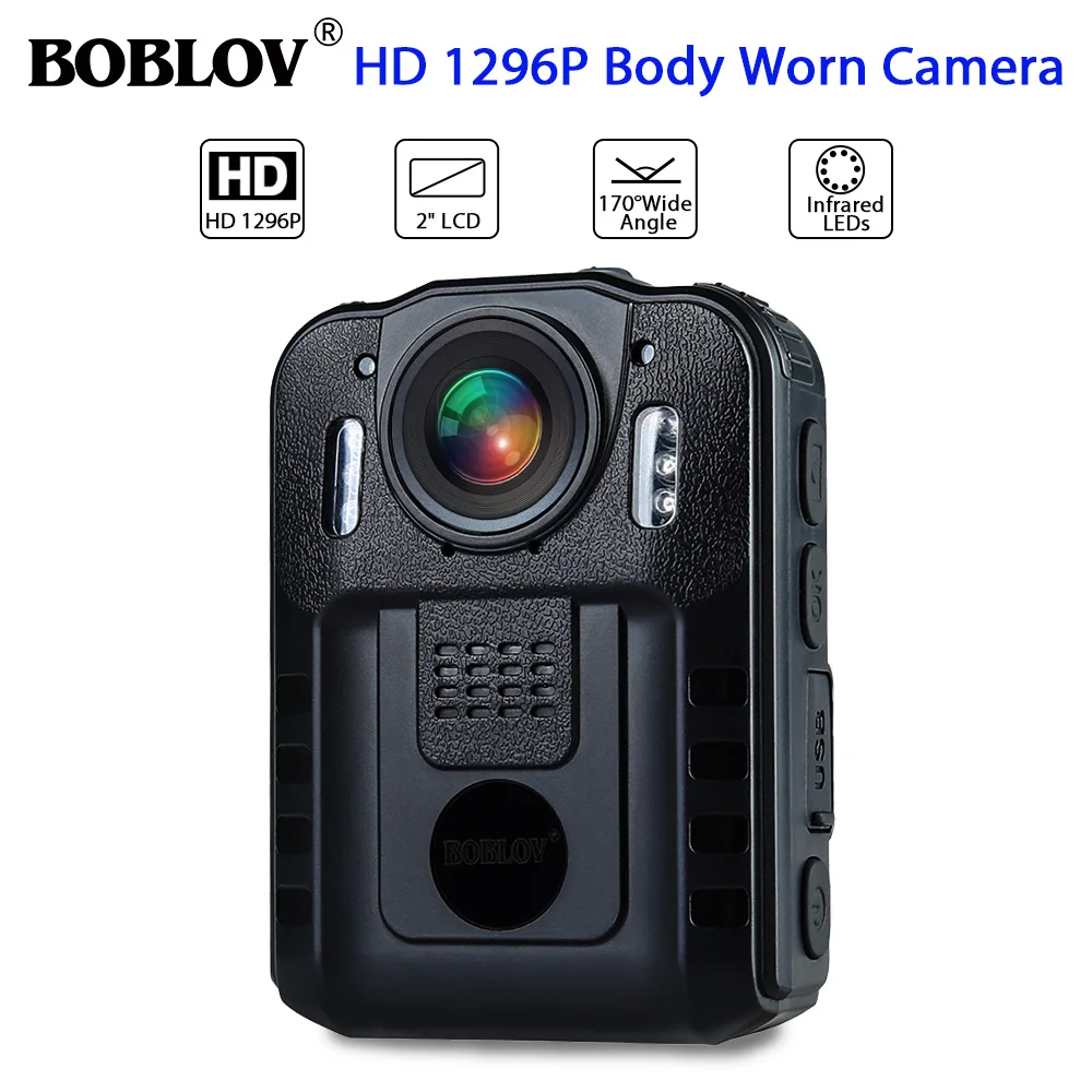 

BOBLOV WN9 Wearable Body Worn Camera Novatek HD 1296P Police Cam Mini cam IR Night vision Charging base Security Police Camera