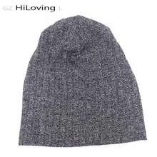GZhilovingL, женские сутулящиеся черные шапочки с блестками, женские хлопковые вязаные шапочки Skullies, шапка для зимы и осени, Теплая мужская Кепка в стиле хип-хоп Gorro