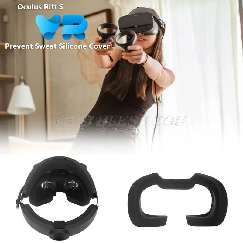 Мягкий силиконовый чехол-маска для глаз с защитой от пота для очков Oculus Quest Rift S VR