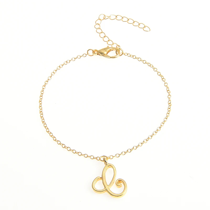 Уникальные персонализированные буквы браслет, маленькая начальная браслет, Английский алфавит браслет для пары, подарок для нее-идея подарка