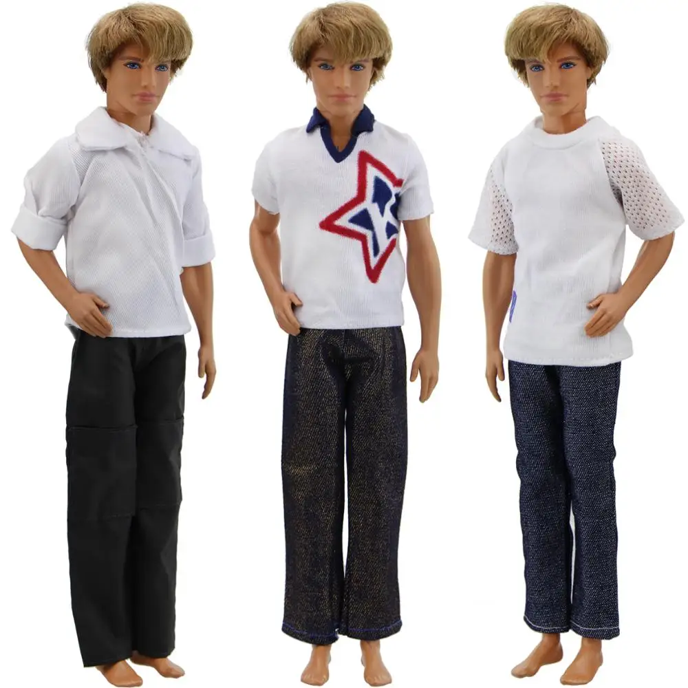 Комплект из 3 предметов Для мужчин повседневная одежда белого цвета с принтом в