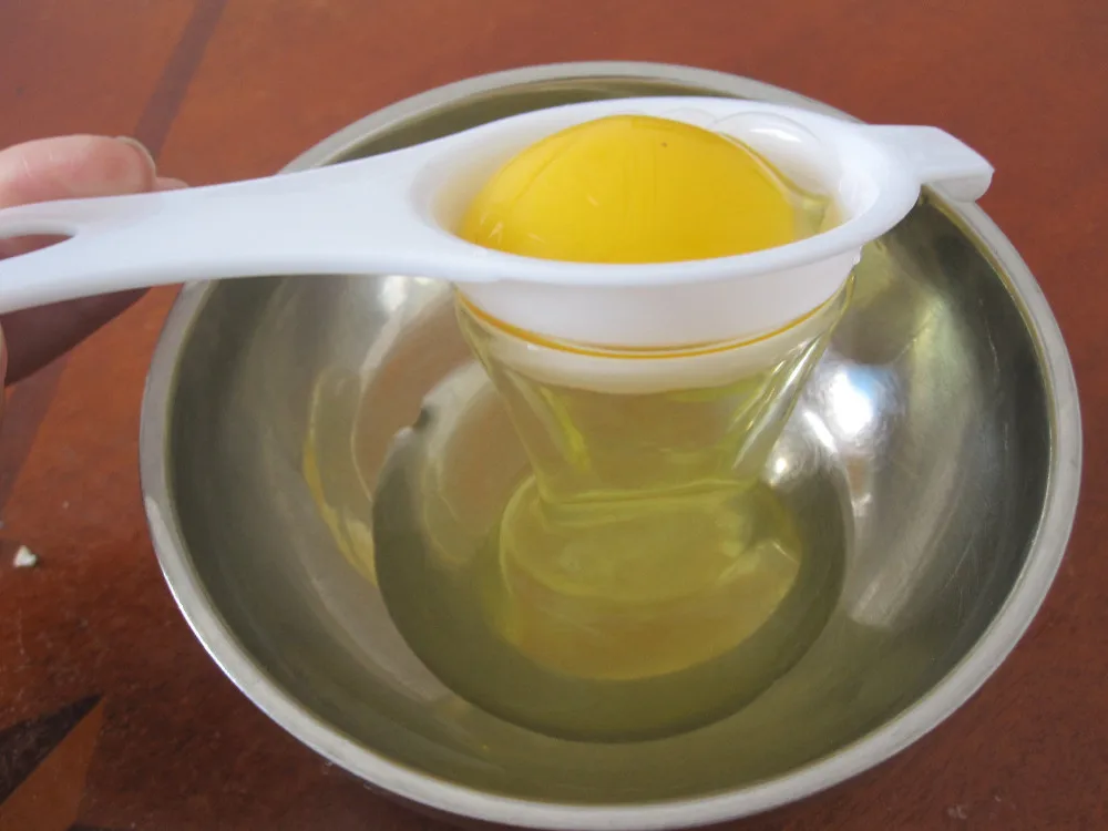 Пластиковый Яичный желток Белый сепаратор экологически чистый PP пищевой материал 12*4,5 см яичный разделитель инструменты