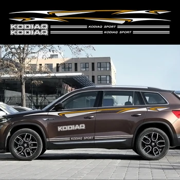 

Car Stickers for Skoda Kodiaq Kamiq Karoq Fabia Vinyl Auto Door Side Stripes Skirt Decals Wraps Body Car Stickers Accessories