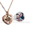 Saint valentin cadeaux personnalisé coeur Projection collier coeur pendentif Projection collier bijoux amour mémoire cadeau ► Photo 1/5