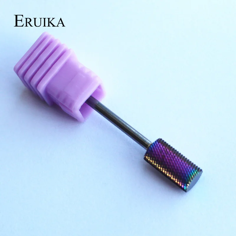 

ERUIKA Rainbow Color Barrel Carbide Nail Art Drill Bit Mill Cutter Nail Machine Electric Manicure Drill Nails Accessories Tools