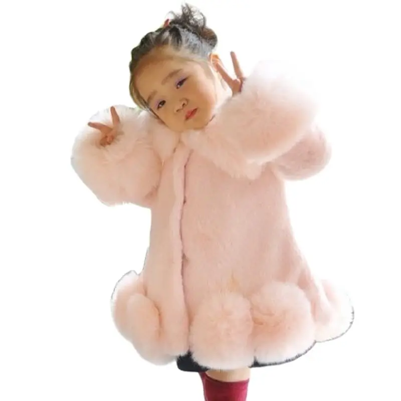 NEW FASHION CHILDREN WINTER COAT GIRL FAUX MINK FUR FOX THICK WARM OVERCOAT FOR | Детская одежда и обувь