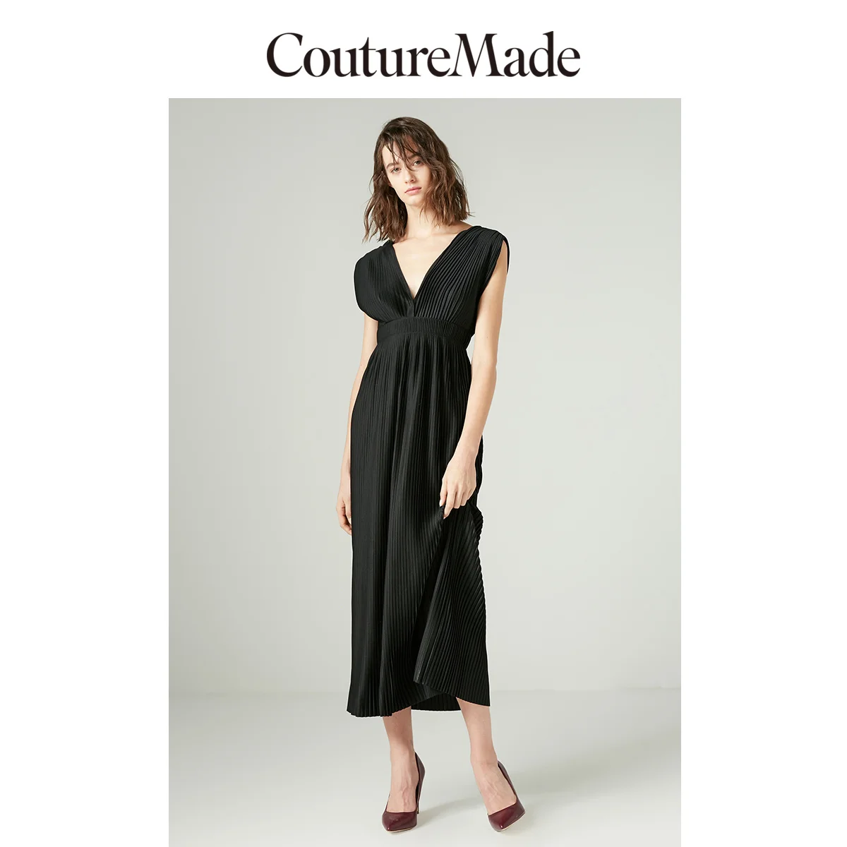 Vero Moda CoutureMade женские плиссированные с глубоким вырезом v-образным вырезом Вечерние платья | 318461511