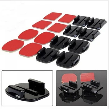 

6Sets Flat Curved Adhesive Mount Helmet Accessories For Cameras Hero 3 3+ 4 5 Action Camera Helmet Board Car