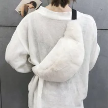 Новая осенне-зимняя плюшевая поясная сумка для женщин и детей, поясная сумка, нагрудная сумка, женская сумка-банан, вместительная сумка для почек, сумки на плечо