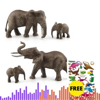

Original African Zoo Action Figures Animal Elephants Models PVC Gift For Children toys Animal Figurines Model Educational Toys