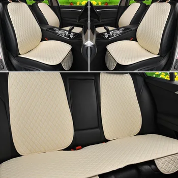 

5 Seats Car Seat Cover Protector Flax Front Back Rear Backrest Seat Cushion Pad for Auto Automotive Interior Truck Suv or Van