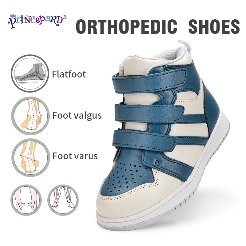 Princepard scarpe ortopediche per ragazzi ragazze blu viola vera pelle  bambini primi camminatori Sneakers per la cura dell'arco|Sneakers| -  AliExpress