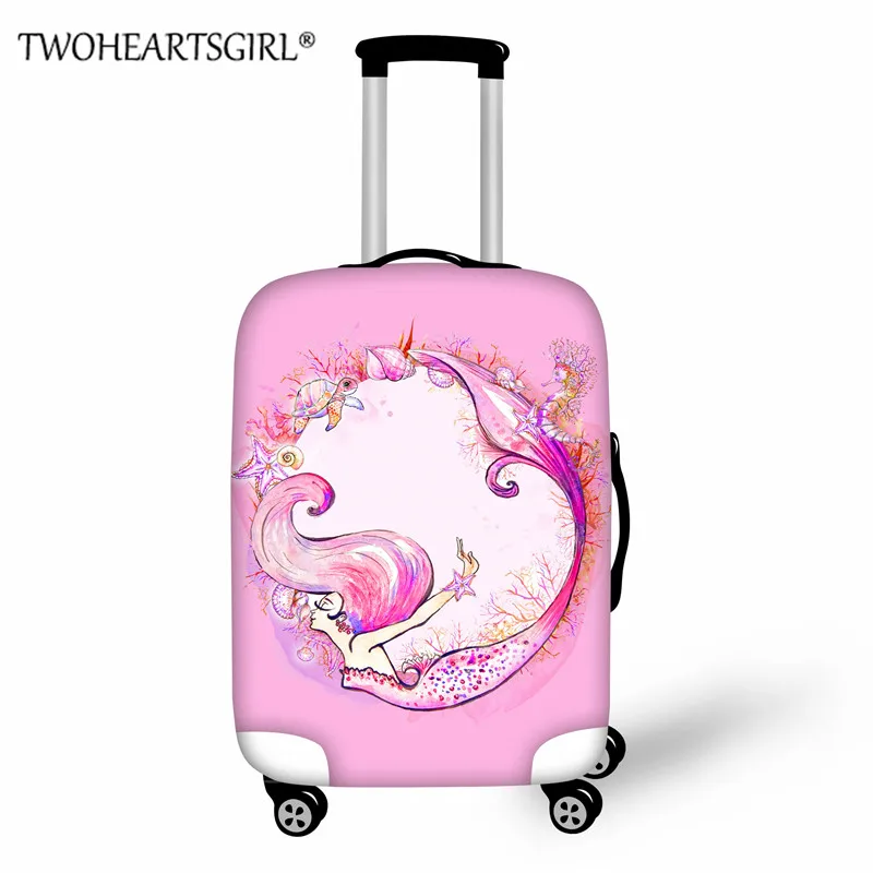 L3159 TWOHEARTSGIRL Русалка принт эластичность багаж защитные чехлы применяются к 18-32 дюймов чемодан пылезащитный чехол дорожные аксессуары - Цвет: L3159