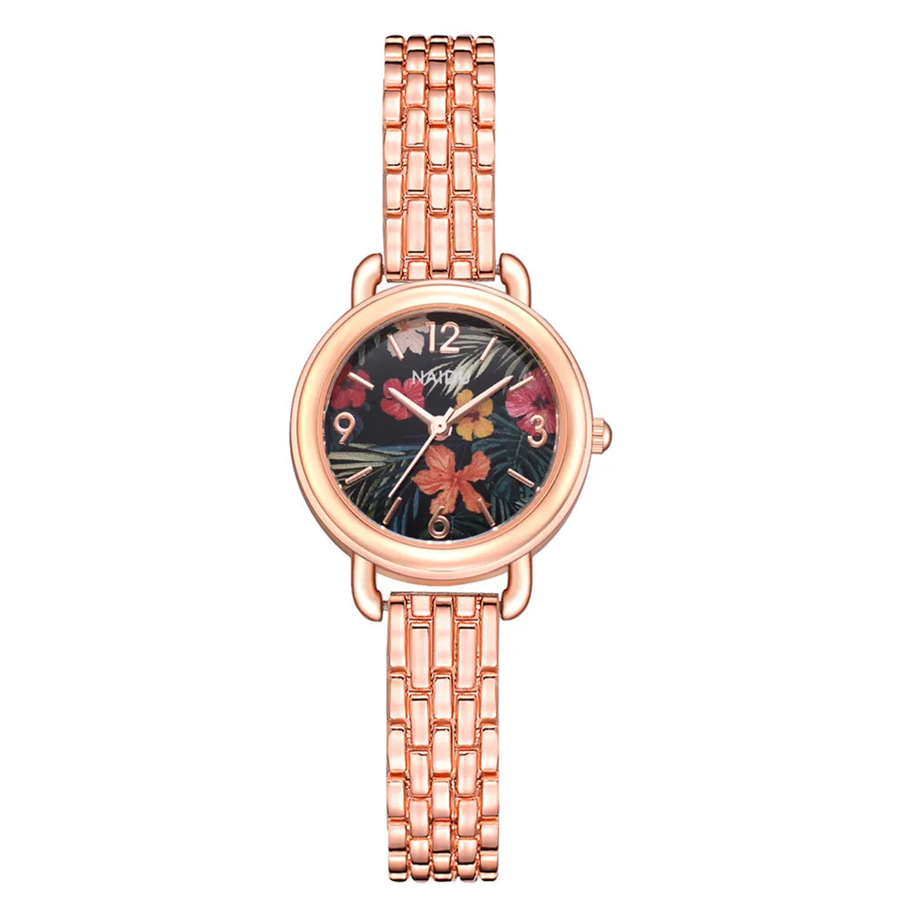 Тренд Montre цветок подарок часы для женщин люксовый бренд стальной браслет часы Повседневное платье дамы кварцевые часы Reloj Mujer* A