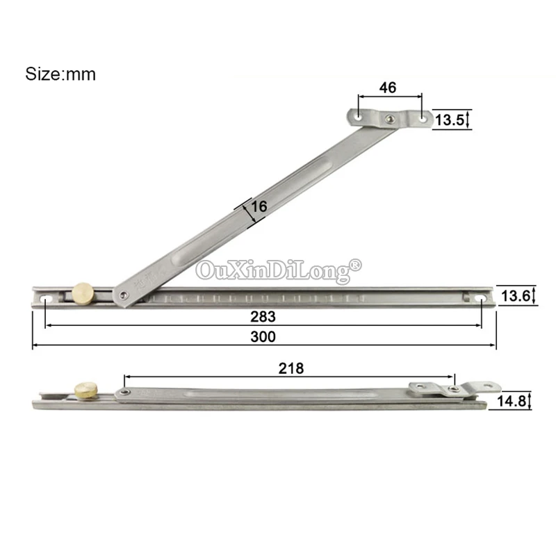 New 2PCS Stainless Steel Wind Brace Children Safety Lock Window Restrictor Windproof Brace Stopper Sliding Sash Support Limiter