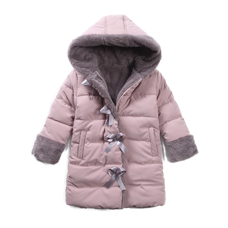 Коллекция года, осенне-зимняя куртка для девочек, теплая длинная Вельветовая парка для девочек, От 3 до 11 лет, зимний комбинезон для подростков, Детская верхняя одежда