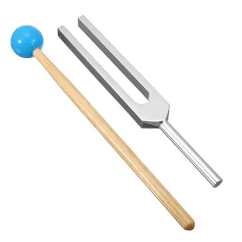 

528HZ Aluminum Medical Tuning Fork Chakra Hammer Ball Diagnostic + Mallet Set 40JE