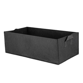 

Square Garden Growing Bags Planter Bag Plant Tub Container With Handles For Harvesting Growing Vegetables Black#(L)