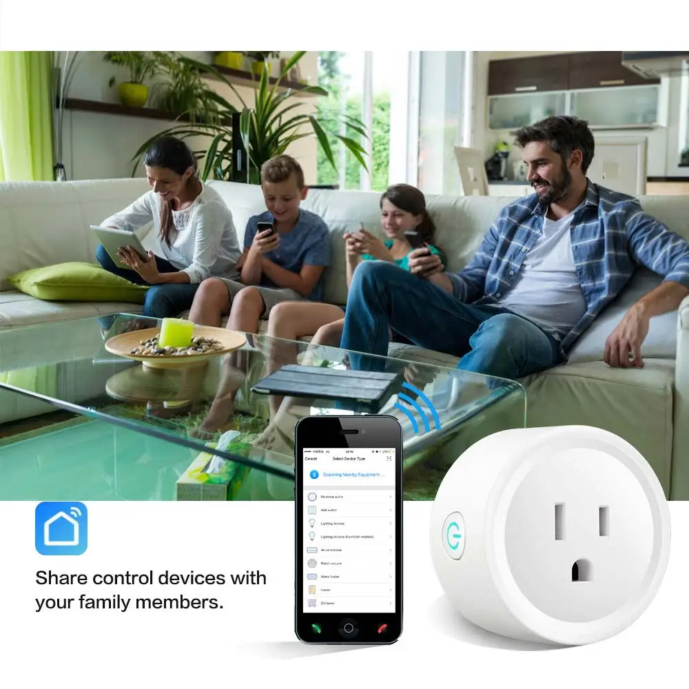 Smart Home Socket 10A Graffiti Program Safety Smart Power Plug Measuring Socket WIFI 100-240V IFTTT Tmall Elf Timing Function