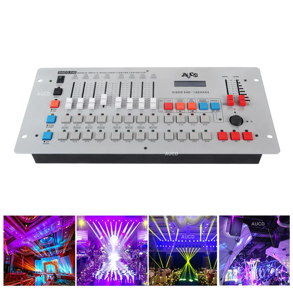 16 каналов DMX240 контроллер диммируемая консоль для сцены Лазерная движущаяся