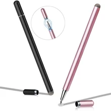 Metal Active Disc Stylus Pen Capacitive Screen Touch Universal 2 In 1 Writing Drawing Pens Tablet Notebook Smart Pencil For IPAD