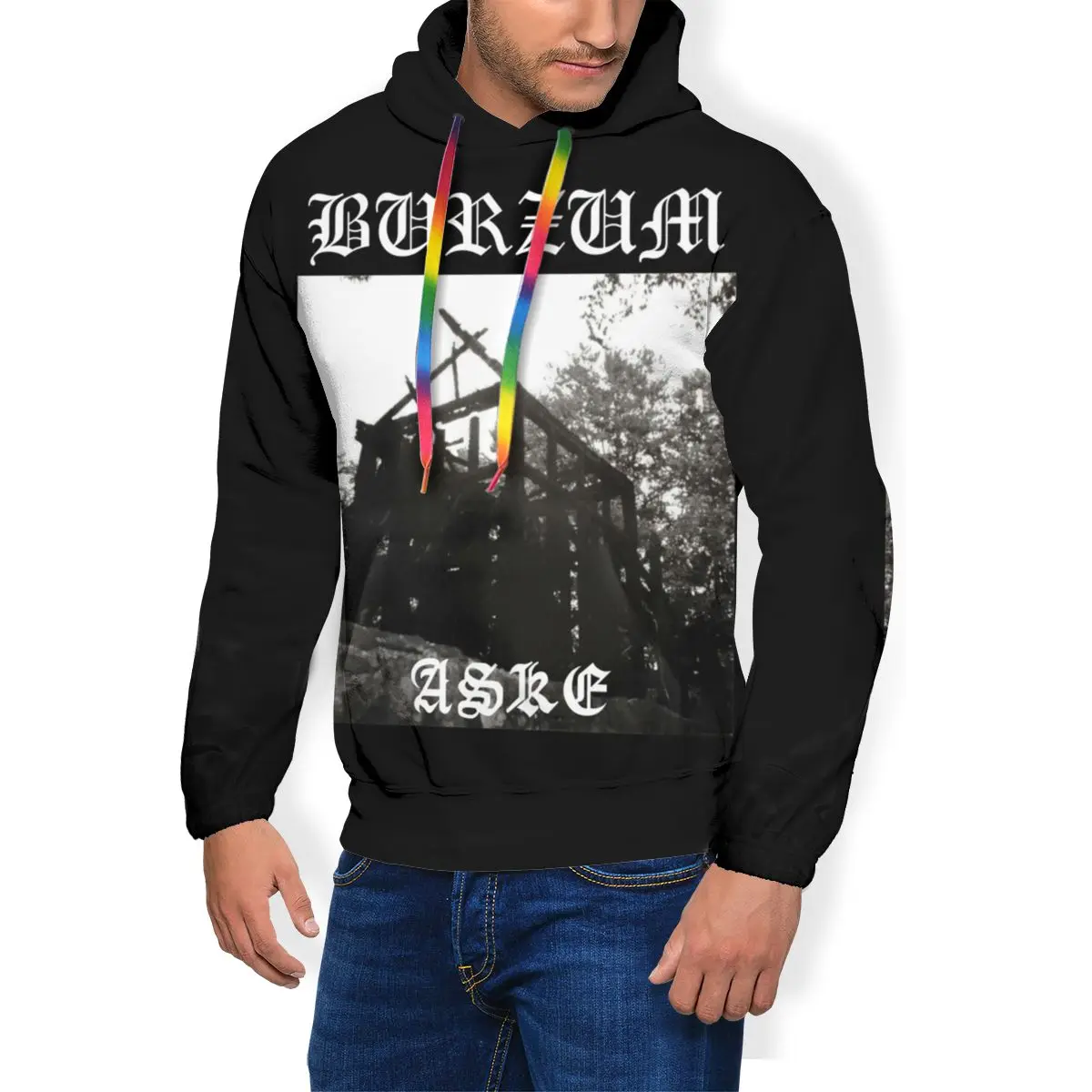 Металлическая Толстовка С Логотипом Группы Burzum-Aske толстовки полиэстер пуловер размера XXL толстовка уличная длинная мужская повседневная черная толстовка