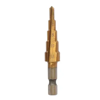 

Perfect Home&Garden Steel Step Cone Titanium Drill Bit Tool Hole Cutter Tools Triangle Handle Directly Groove Ladder Drill