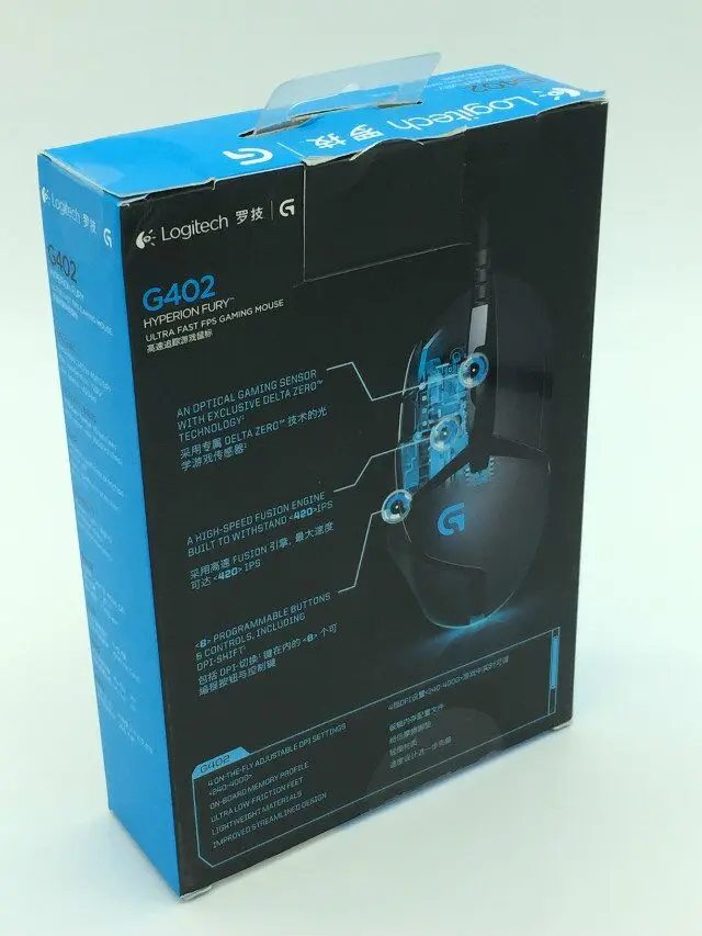 Мышь logitech G402 Hyperion Fury с оптической 4000 dpi, высокоскоростная игровая мышь для ПК, ноутбука, поддержка официальной проверки