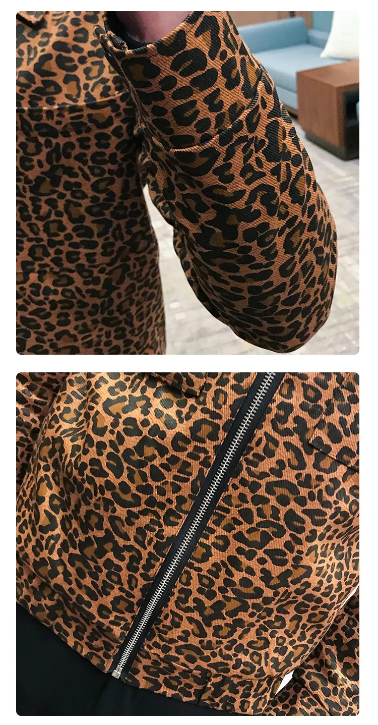 Мужская осенняя куртка на молнии с леопардовым принтом, Свободное пальто, Chaqueta Hombre, повседневная мужская куртка, s Chaqueta Hombre, куртка-бомбер