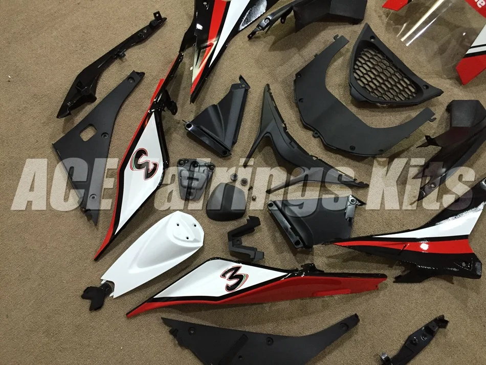 Полный комплект обтекателя мотоцикла подходит для Aprilia RSV4 1000 2010 2011 2012 2013 АБС-пластик Пользовательские 3