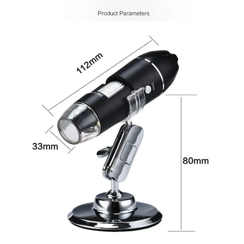 1600X 8 светодиодов электронный цифровой микроскоп Ручной Лупа камера USB интерфейс электронный микроскоп+ металлический кронштейн Подставка