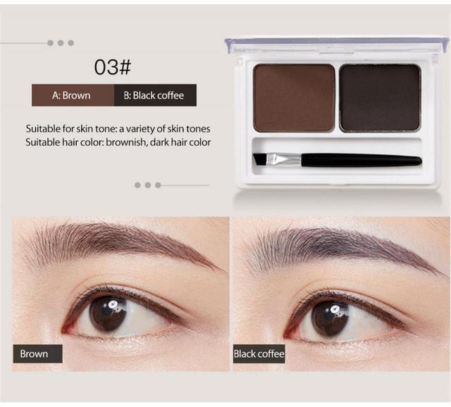 Color Matte Eyebrow Powder Waterproof Makeup Palette Eyebrow Stamp Powder Eye Brow Enhancers Shadow Make Up Brow Powder