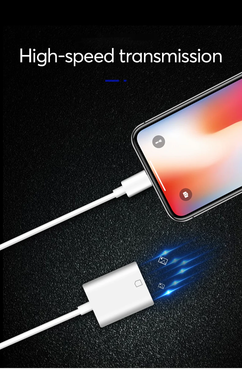 UTHAI E16 для iphone USB OTG адаптер 500 мАч HDMI конвертер Lightning для USB SD аудио адаптер для iphone 7 8 X XR 11 Поддержка IOS13