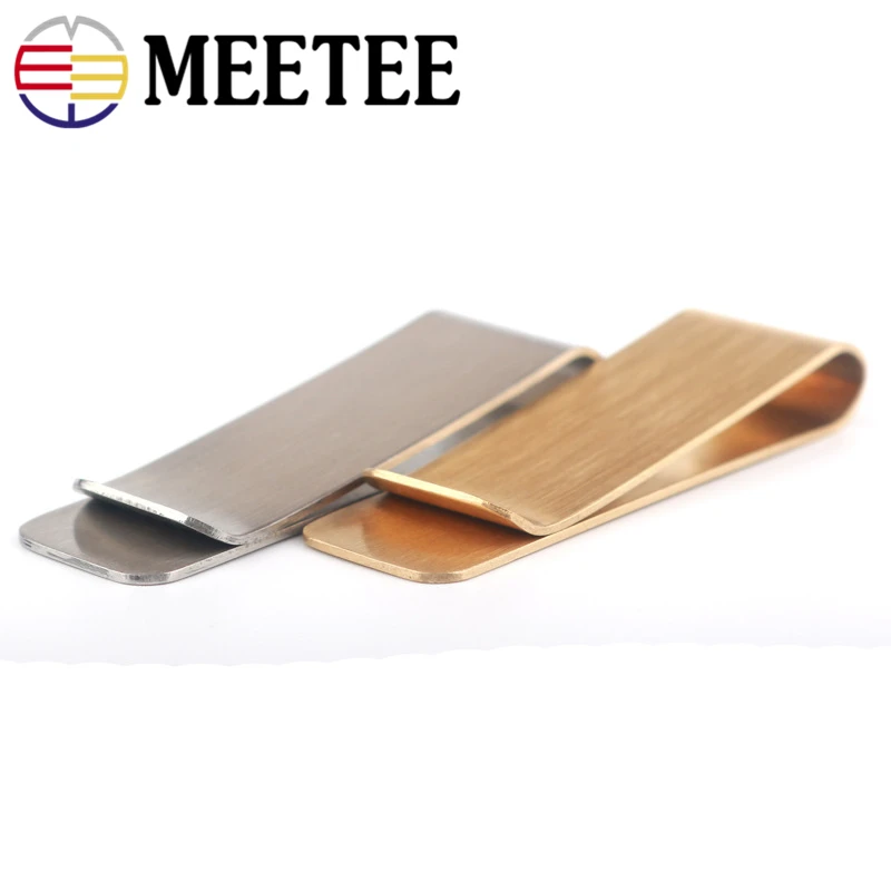 Meetee 2/5 шт. 15*50 мм бюстгальтеры из нержавеющей стали матовый металл зажим для денег