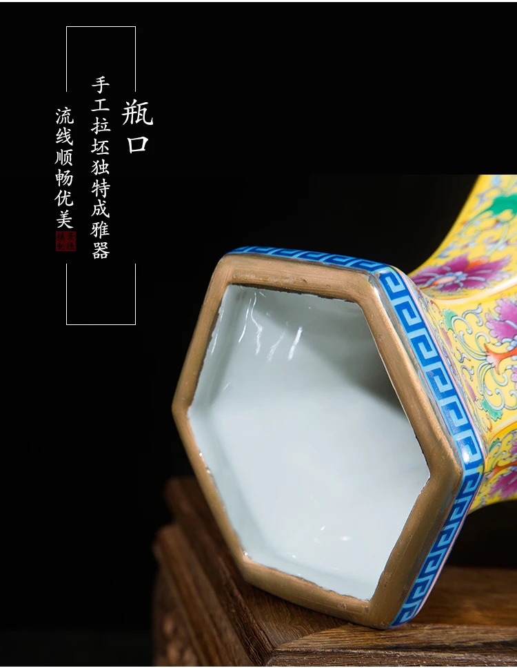 Античный дворец покрытая эмалью Ваза китайская фарфоровая ваза для цветов для нового декора дома