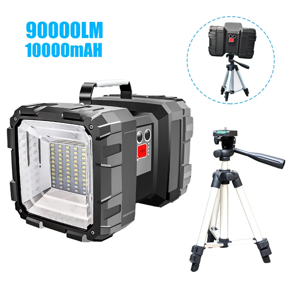 

Super sonar for fishing Bright Double Head Flashlight Searchlight USB Portable Outdoor Emergency Light Work Light Fishing Light