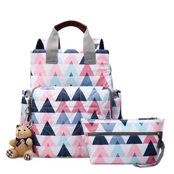 

2pcs/set New Waterproof Maternity Bags Baby Mummy Diaper Bags Printed Nappy Bag Mom Backpack For Stroller Nursing Baby Care