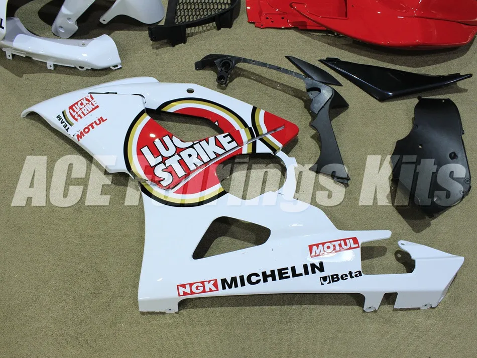 Мотоциклы полные Обтекатели подходят для Suzuki GSXR1000 K5 2005 2006 GSXR-1000 05 06 ABS пластик инъекции белый красный lucky racing