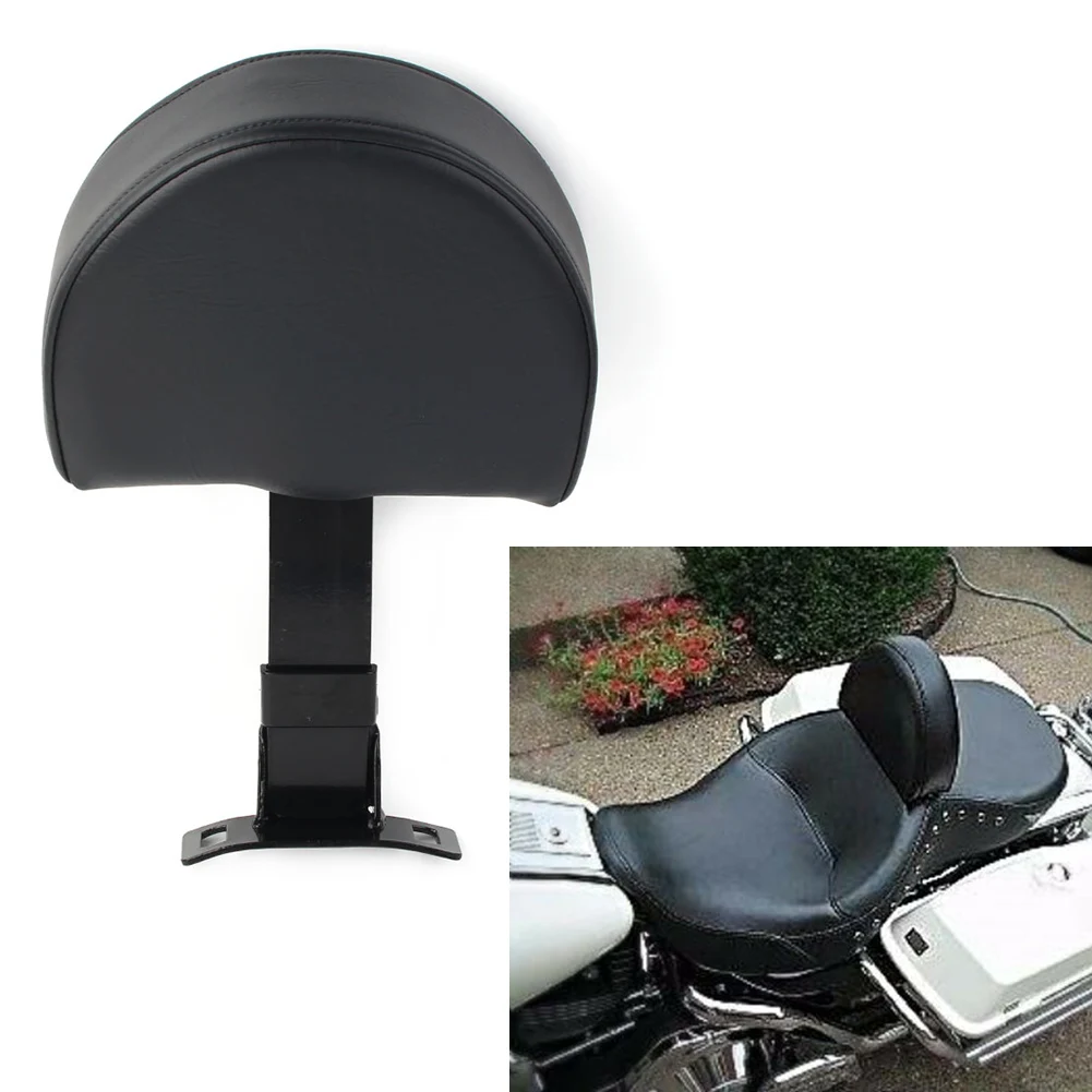 

Motorcycle Front Drivers Backrest Sissy Bar Leather Pad Adjustable For Harley Davidson Electra Street Glide EZ ON/OFF No tools