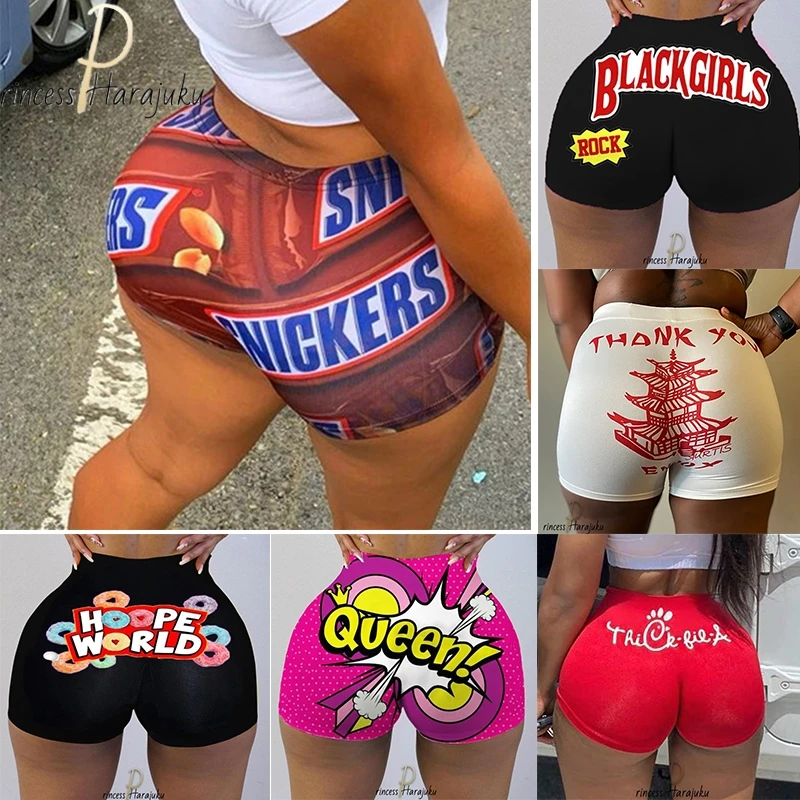 

New Women Plus Size Color Shorts Summer Slim Short Mid Waisted Casual Hot Femme Shorts Fashion Harajuku Clothes Shorts 2021