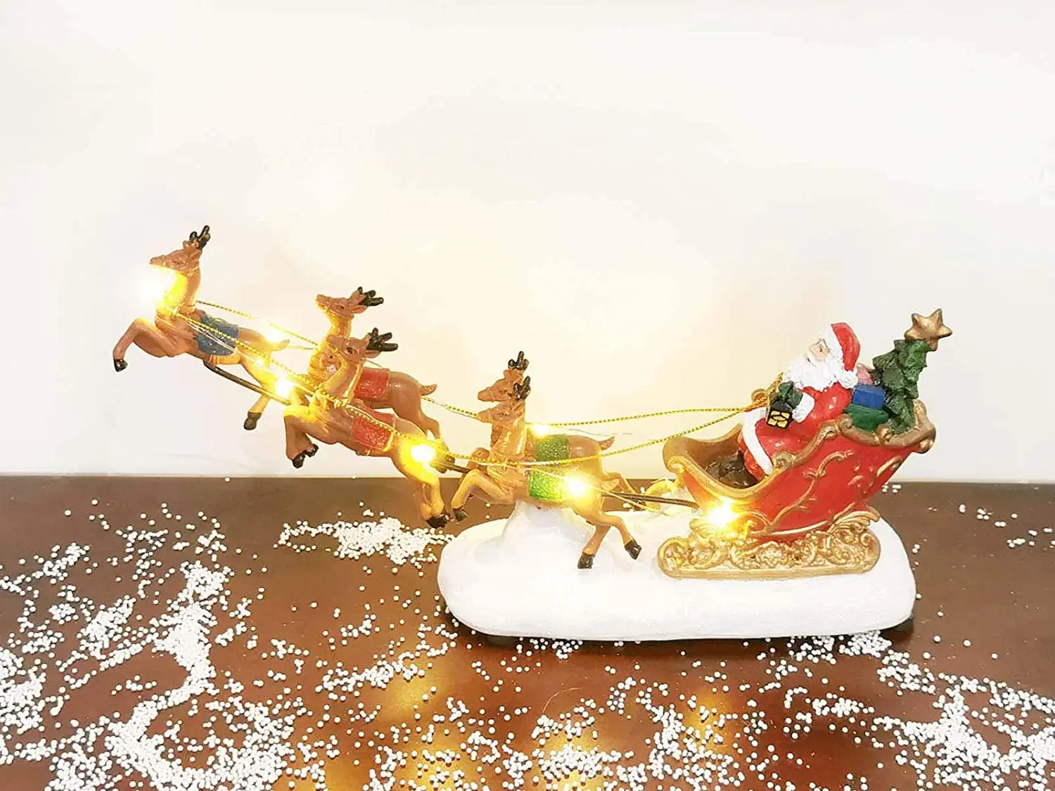 Grand Traîneau Du Père Noël En Métal - Décoration De Noël - 99x36x61 Cm - 7 Kg